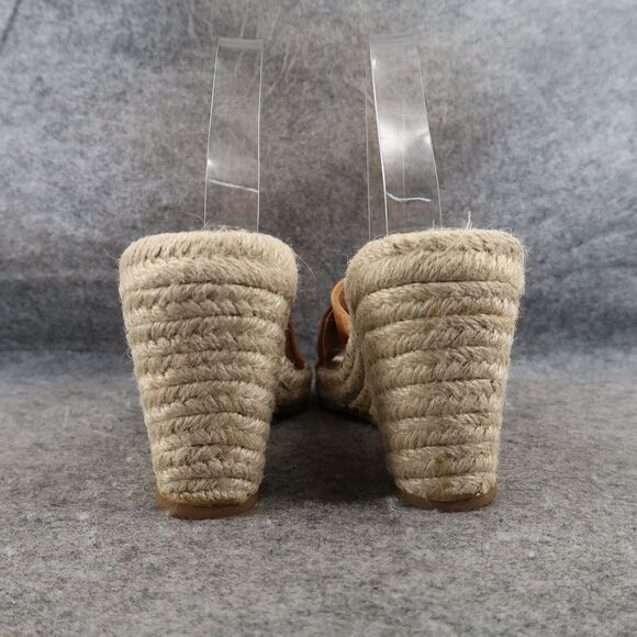 Bettye Muller Shoes Womens 8 Sandals Wedge Espadrille Slip On Leather Crisscross - Picture 4 of 14